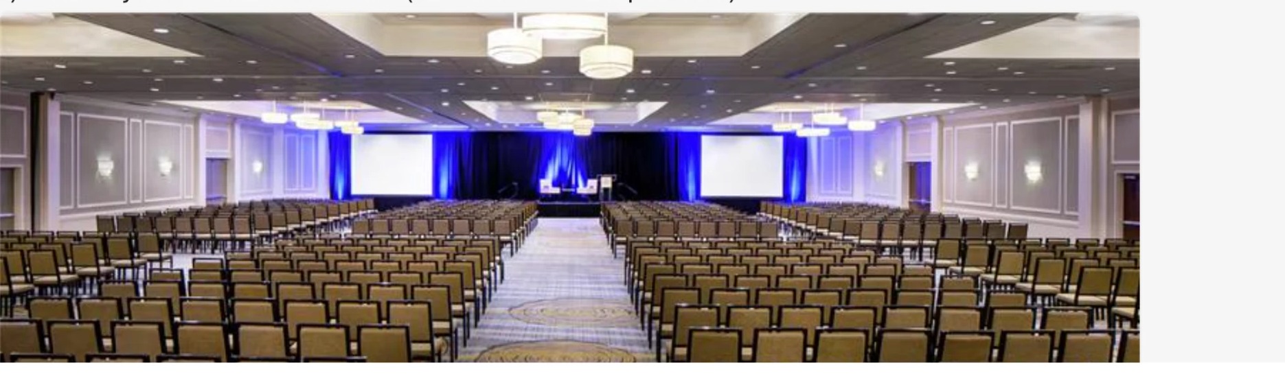 Hilton Albany ballroom set for the Assembly
